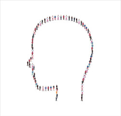 A people symbol made from a large group of people.