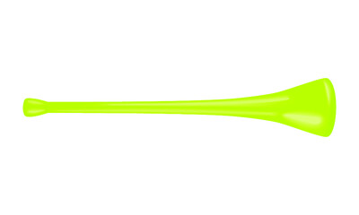 Green vuvuzela horn isolated on a white background