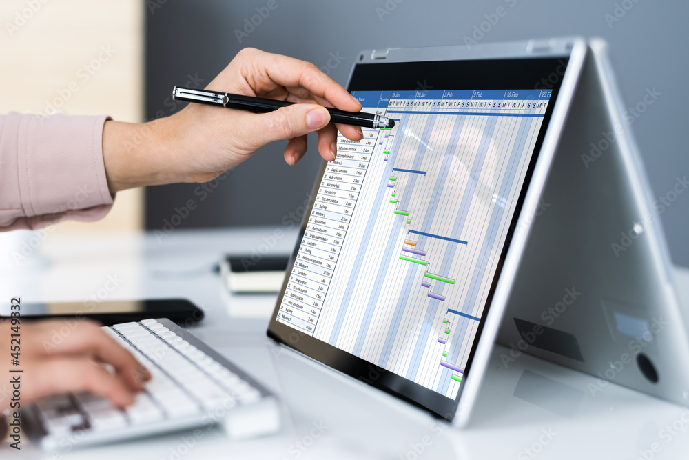 Poster Gantt Project Management Chart Software