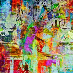 Ingelijste posters abstract dark background with colorful splashes  © reznik_val