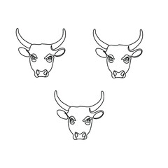 Set of animals line art