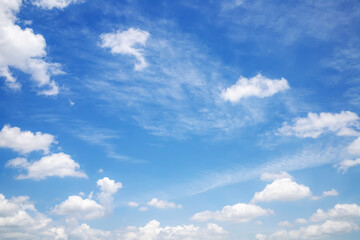 The background image of a beautiful blue sky with some white clouds in the daytime.