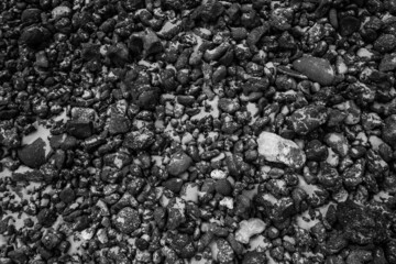 Black and white beach stone background