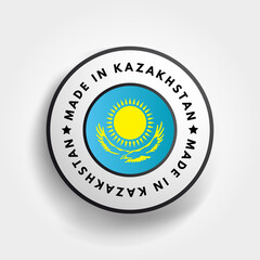 Fototapeta premium Made in Kazakhstan text emblem badge, concept background