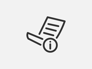 Guide icon vector, user manual. Service information document, instruction.