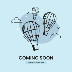 Naklejka premium Website coming soon landing page template