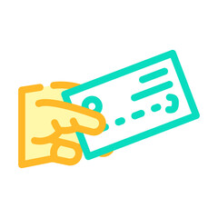 business cards exchange color icon vector. business cards exchange sign. isolated symbol illustration