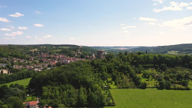 aerial view of the castle of buffon