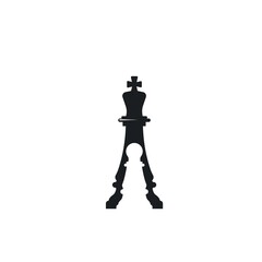 chess king pawn  icon vector illustration design
