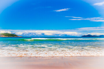 Praia Lopes Mendes beach on tropical island Ilha Grande Brazil.