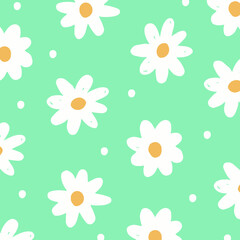 Fototapeta na wymiar Daisy flower pattern, daisy Background vector
