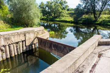 Reinforced concrete structure of the water intake on the river