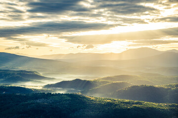 sunrise over mountains