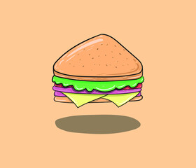 sandwich vector design with background