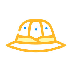 hat hunter color icon vector. hat hunter sign. isolated symbol illustration