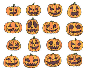 パンプキンランタンのカラーイラスト