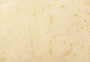 background of empty stained old paper, top view