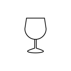 wine glass icon, wine vector, glass illustration