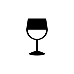 wine glass icon, wine vector, glass illustration