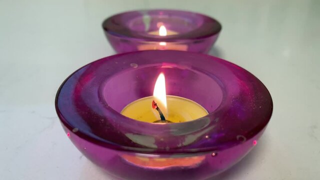 Shabbat candles. According to Jewish tradition, it is customary to light candles before Shabbat.