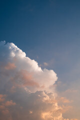 blue sky, orange light and white cloud (1)