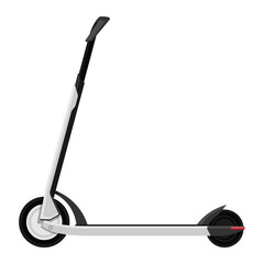Kick scooter - sustainable transport in side view