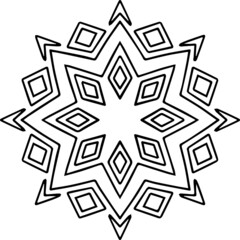 Mandala Art can be used for artwork decoration, coloring or tattoo design.