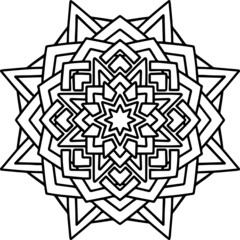 Mandala Art can be used for artwork decoration, coloring or tattoo design.