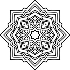 Mandala Art can be used for artwork decoration, coloring or tattoo design.