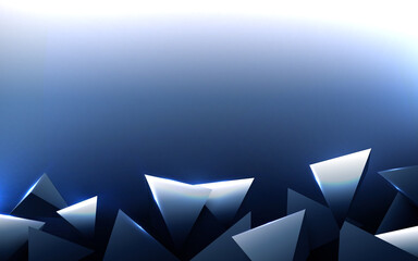 Abstract blue and silver polygonal pattern background. Vector illustration