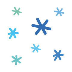 Vector snowflake. Snow pattern on window. Doodle illustration. Decor element for winter card for Christmas. Design element for seasonal sale. For plotter cutting. Isolated on white background