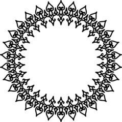 Mandala Art can be used for artwork decoration, coloring or tattoo design.