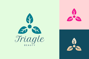 Leaf propeller logo for health or herbal brand