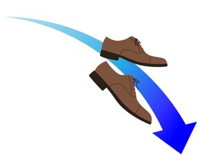 ビジネスシューズ7・矢印下降