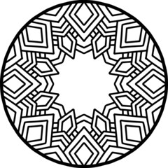 Mandala Art can be used for artwork decoration, coloring or tattoo design.