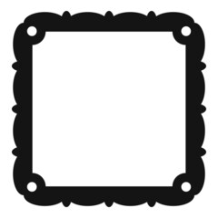 Frame picture icon simple vector. Photo art