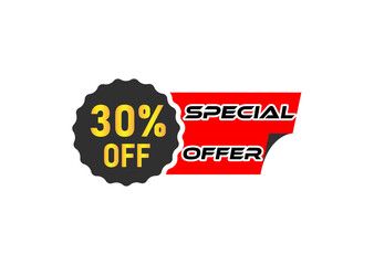 30 percent off discount label and sale banner 3