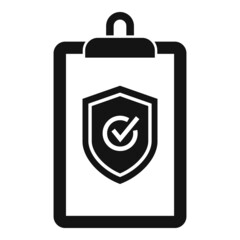 Reliability clipboard icon simple vector. Iso assistant