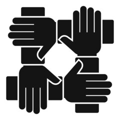 Reliability group icon simple vector. Social hand