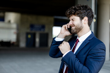 young businessman at the airport