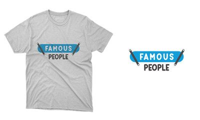 Famous people T-shirt design template layout