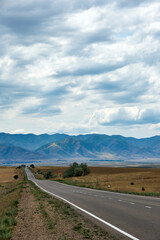 Nature of the Kazakhstan Republic, steppes and hills, mountains and sky
