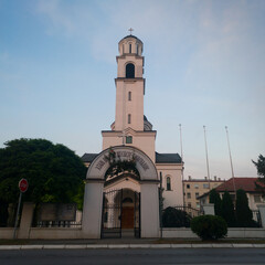 Orthodox church in Bosanski Brod, dedicated to Feast of the Holy Protection or Feast of the Intercession during evening