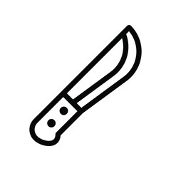 machete line icon illustration vector graphic