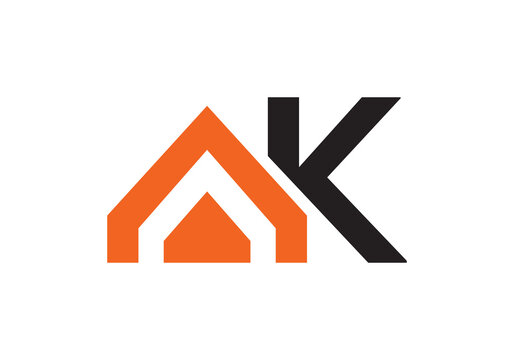 AK logo. AK creative latter logo icon design