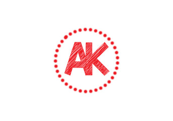 AK logo. AK creative latter logo icon design