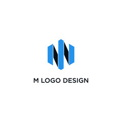 M LETTER LOGO DESIGN VECTOR