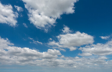 Naklejka na ściany i meble Beautiful clouds with blue sky background. Nature weather