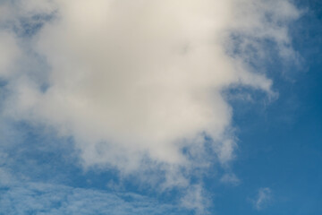 Fototapeta na wymiar Beautiful clouds with blue sky background. Nature weather