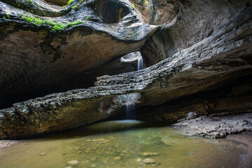 Saltinsky, an underground waterfall in Dagestan - a natural landmark